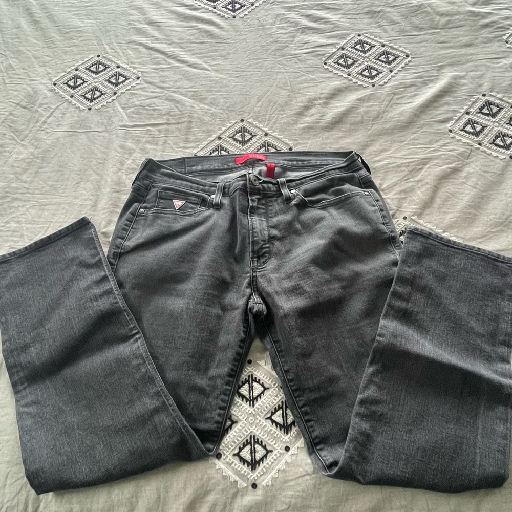 Guess Charcoal Denim Jeans - Slim Straight 36x30
